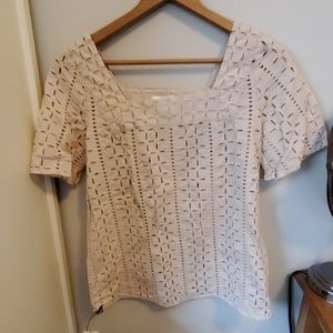 Ann Taylor Loft Cream Top